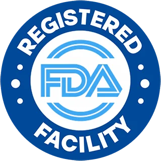 Made in an FDA-registered facility