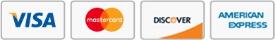 Visa, Mastercard, Discover, American Express
